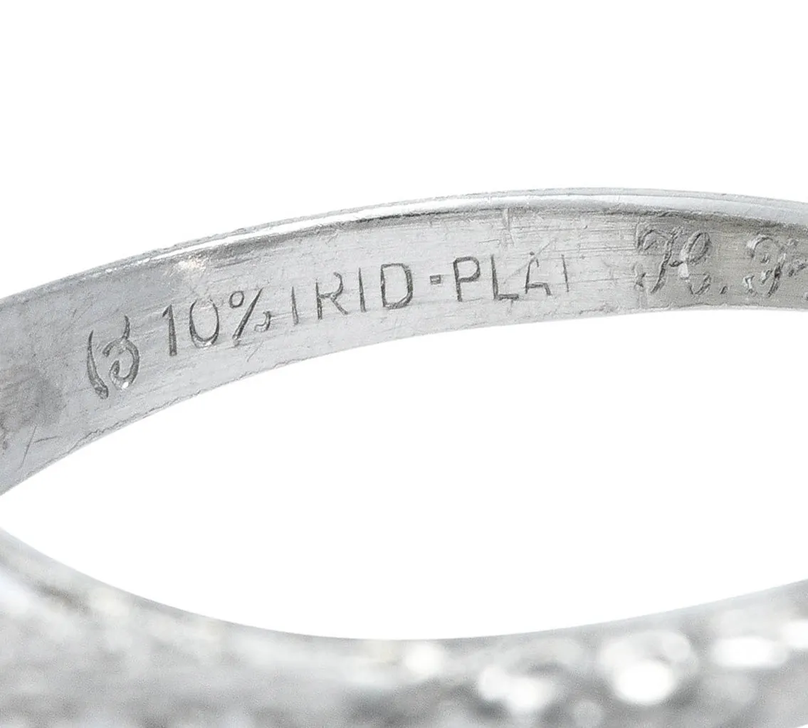 1910 Edwardian Byard F. Brogan 1.25 CTW Diamond Platinum Engagement Ring
