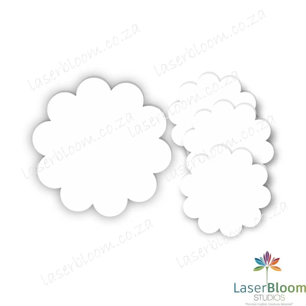 Acrylic Blank Baby Milestone Daisy Flower Set- Select Your Thickness (1.5mm, 2mm, 3mm)