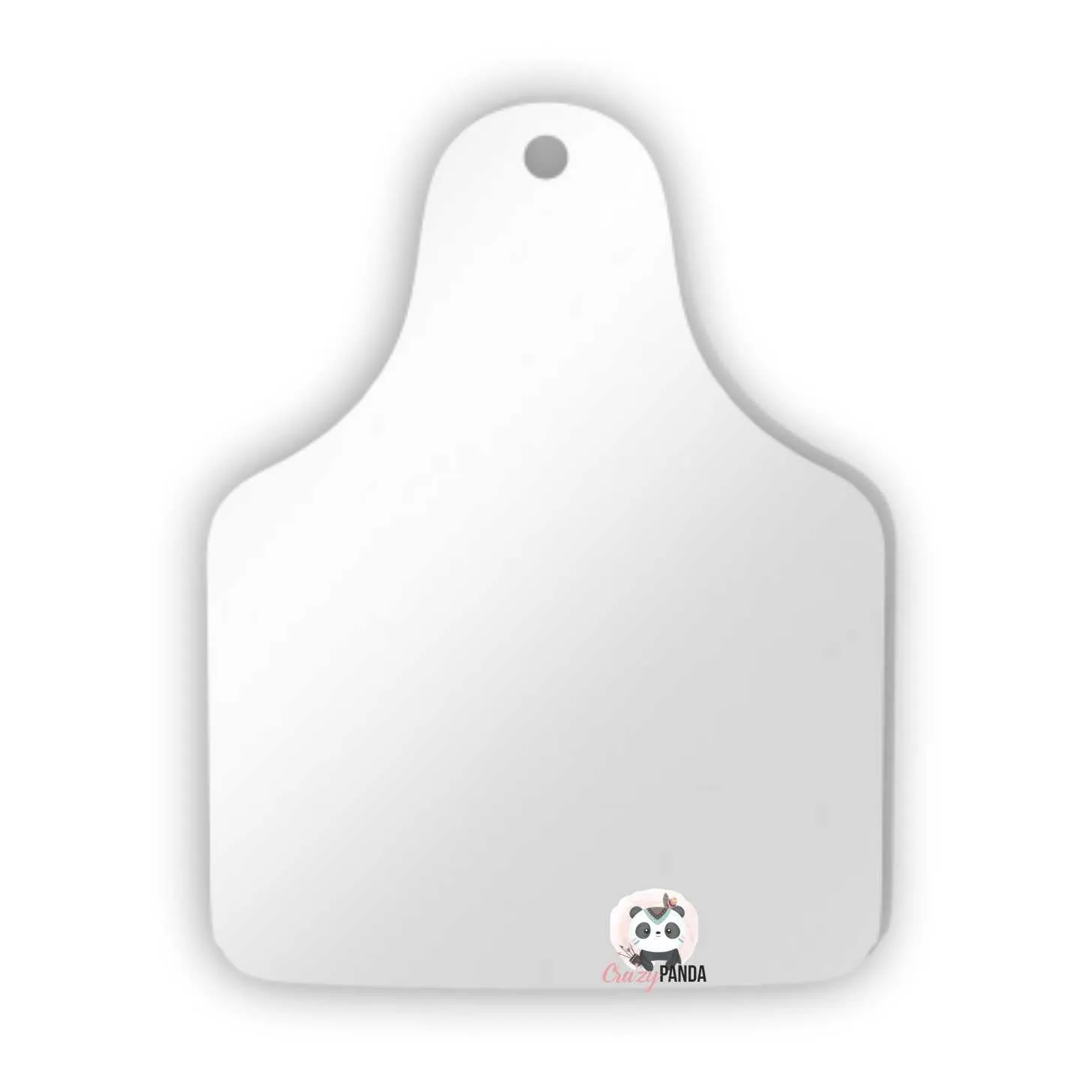 Acrylic Blank Clear Cow Ear Tag 60x46x2mm