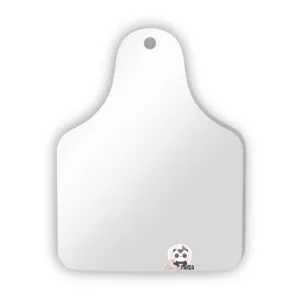 Acrylic Blank Clear Cow Ear Tag 60x46x2mm