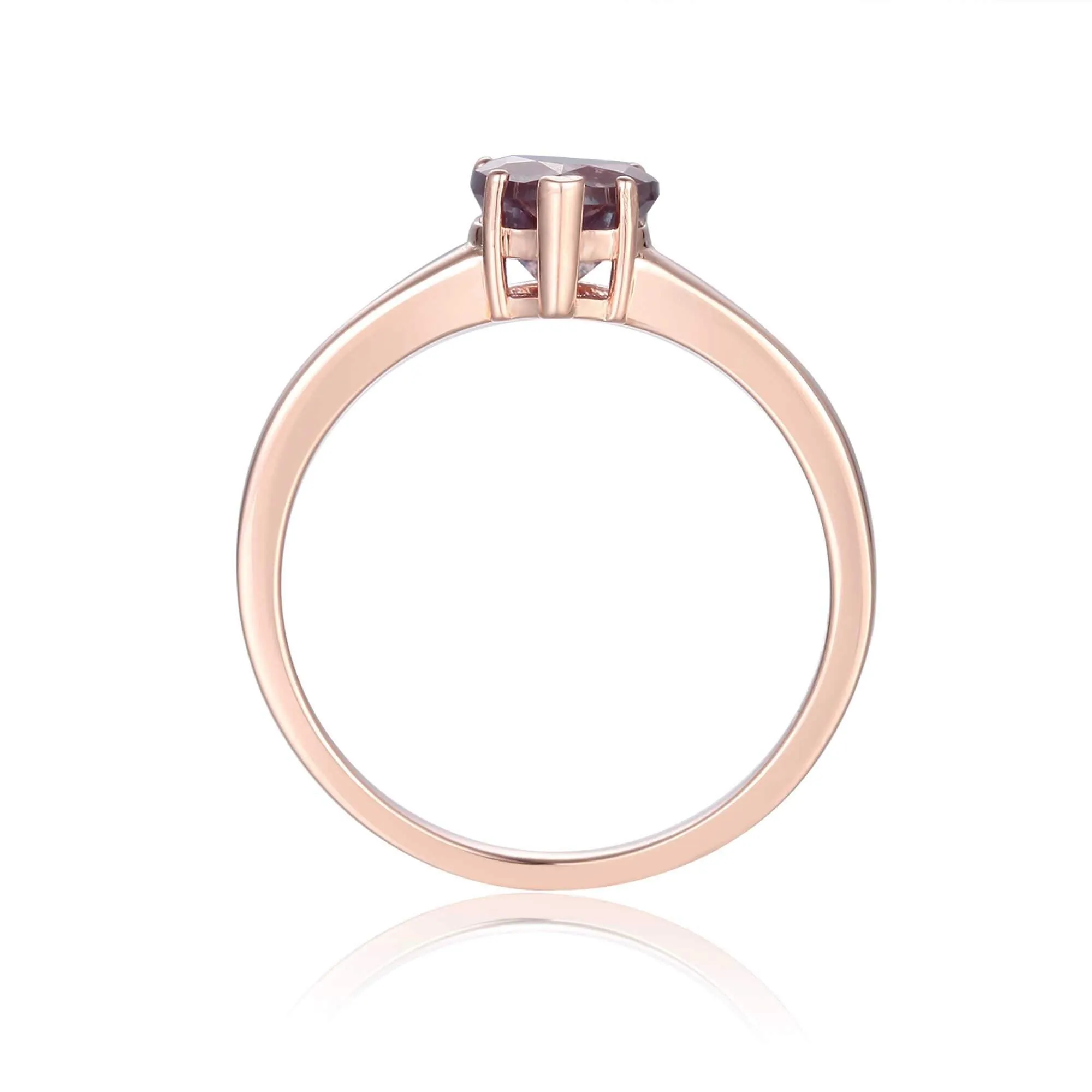 Alexandrite Solitaire Heart Ring
