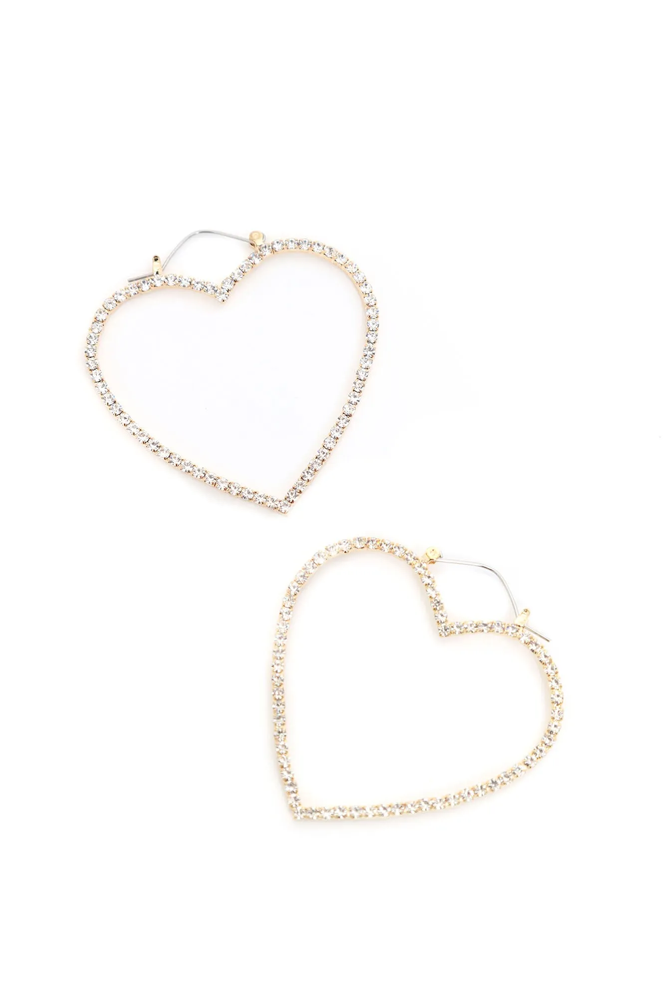 Be My Baby Heart Earrings - Gold