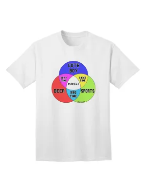Beer Boy and Sports Diagram - Premium Adult T-Shirt for the Modern Sports Enthusiast