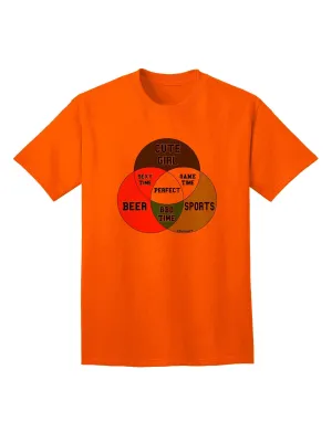 Beer Girl and Sports Diagram - Premium Adult T-Shirt for Sports Enthusiasts