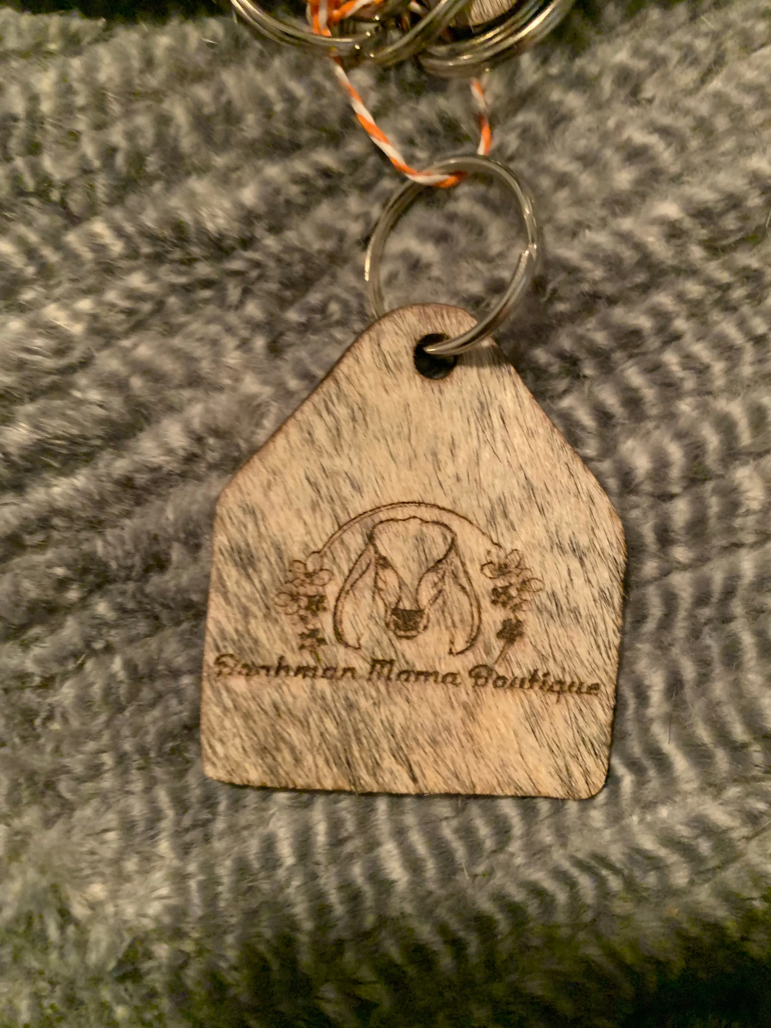 Cow Hyde Keychains
