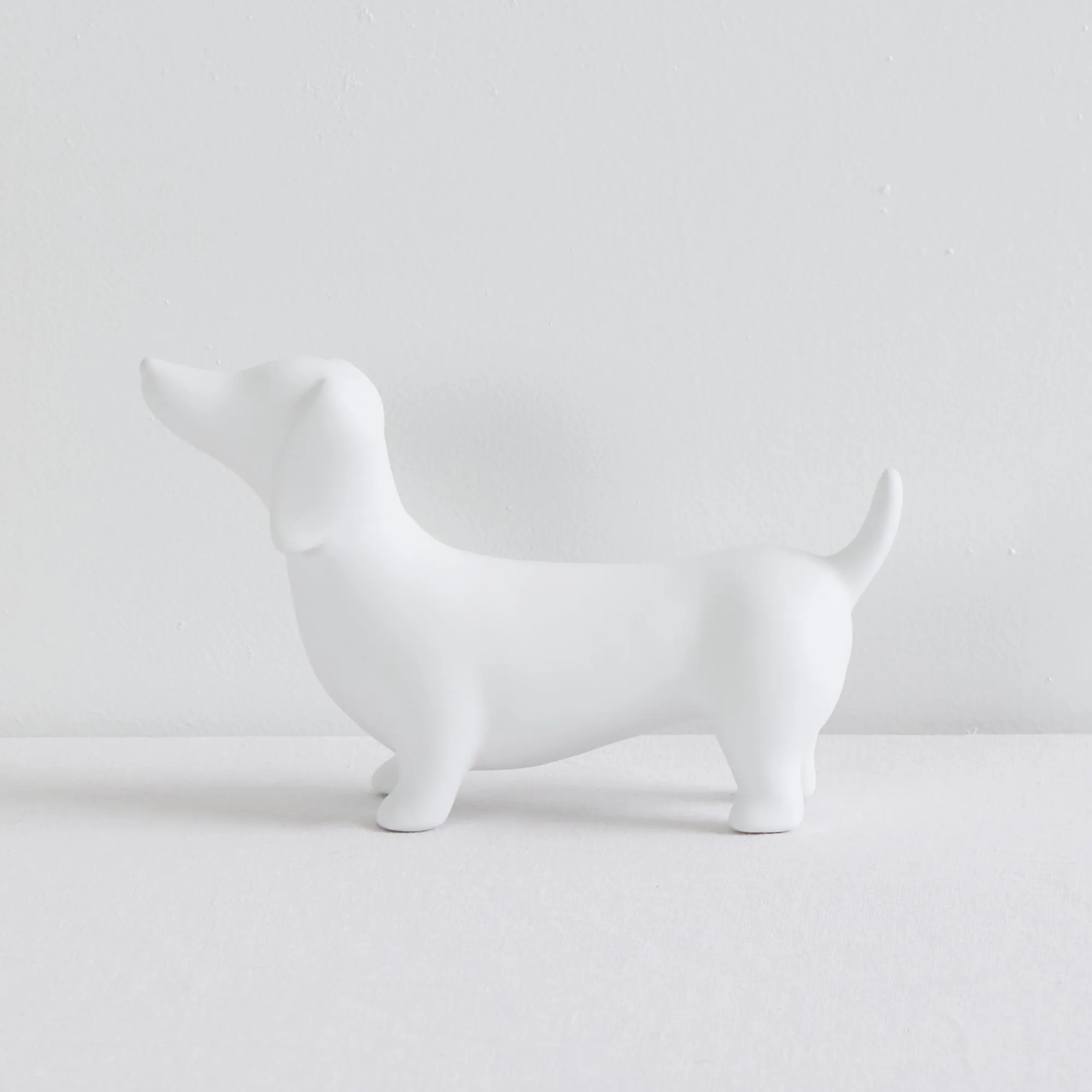 Darling Dachshie Ornament - White