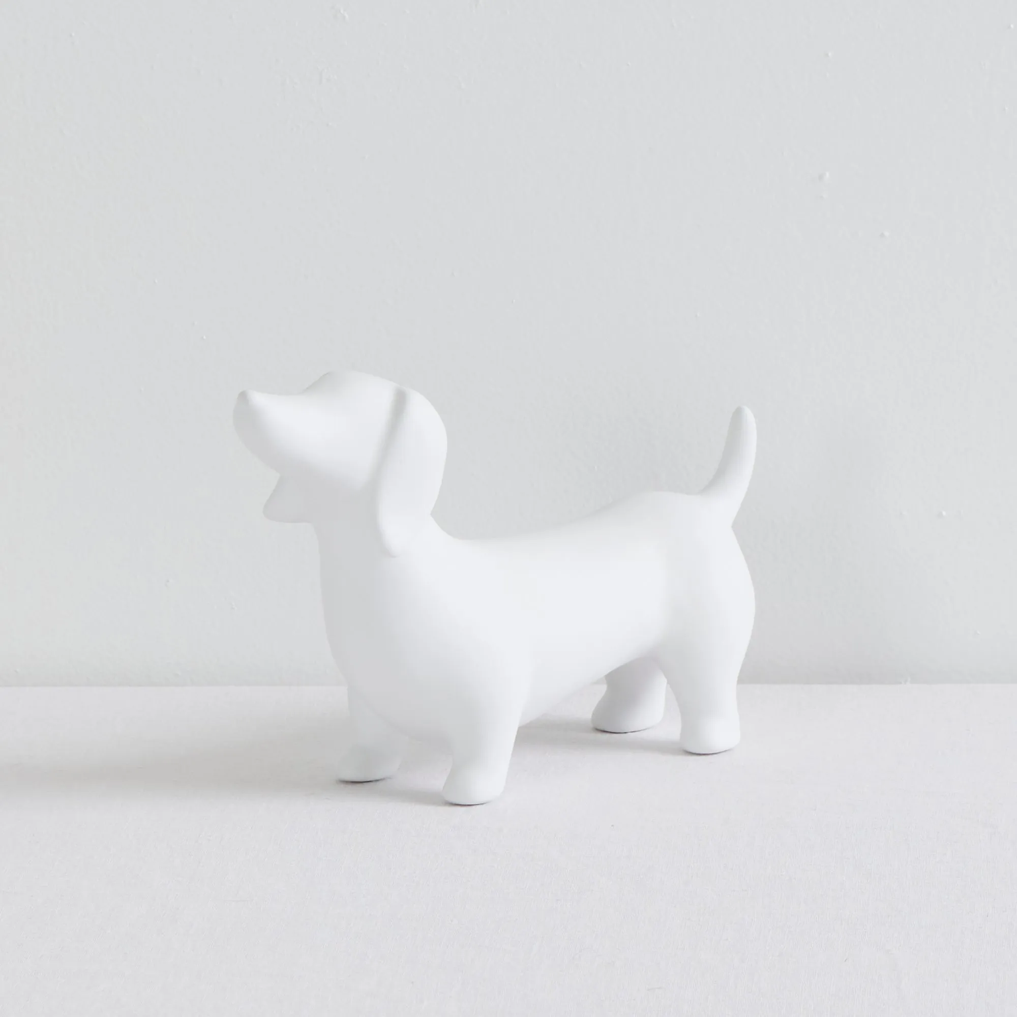 Darling Dachshie Ornament - White