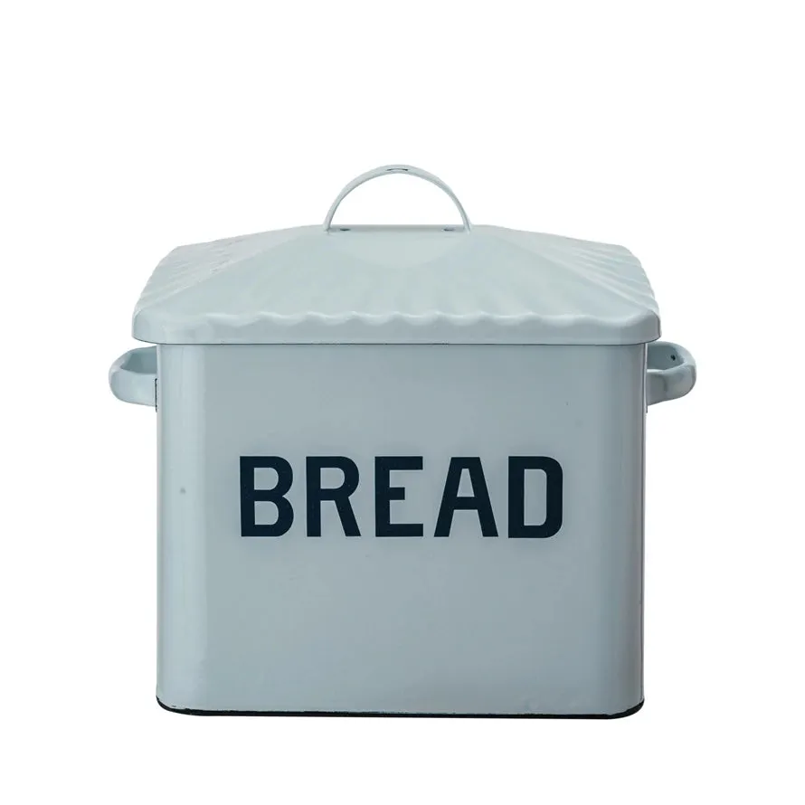 Enameled Metal Bread Box