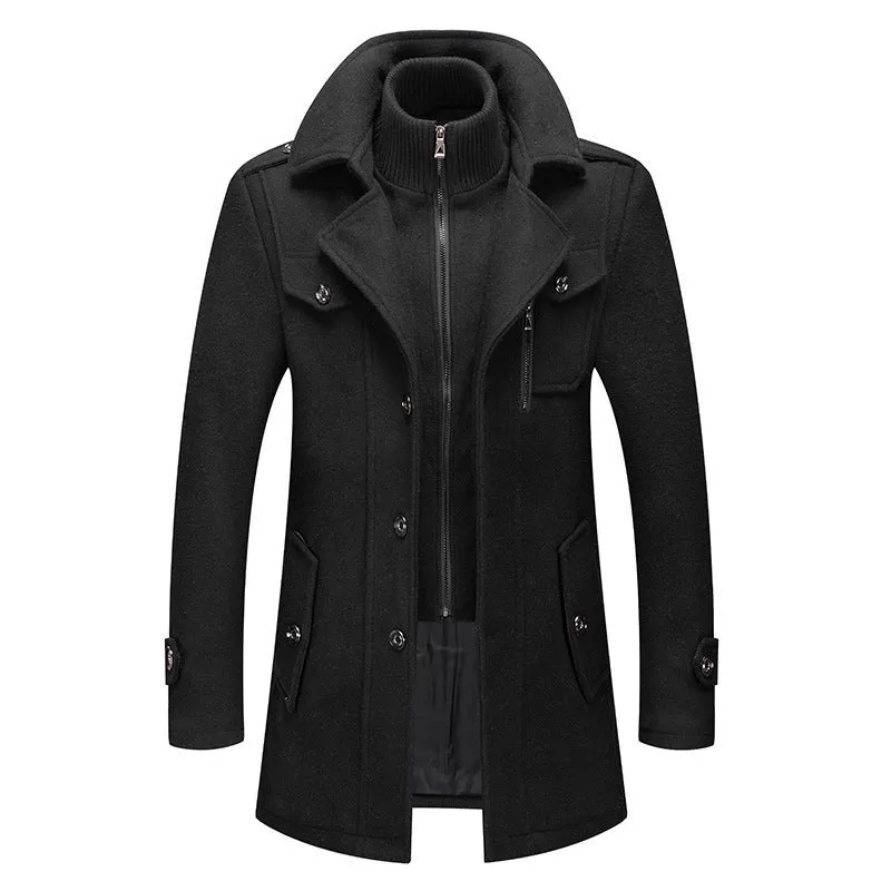 Fashionable Men's Woolen Coat