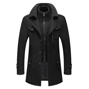 Fashionable Men's Woolen Coat