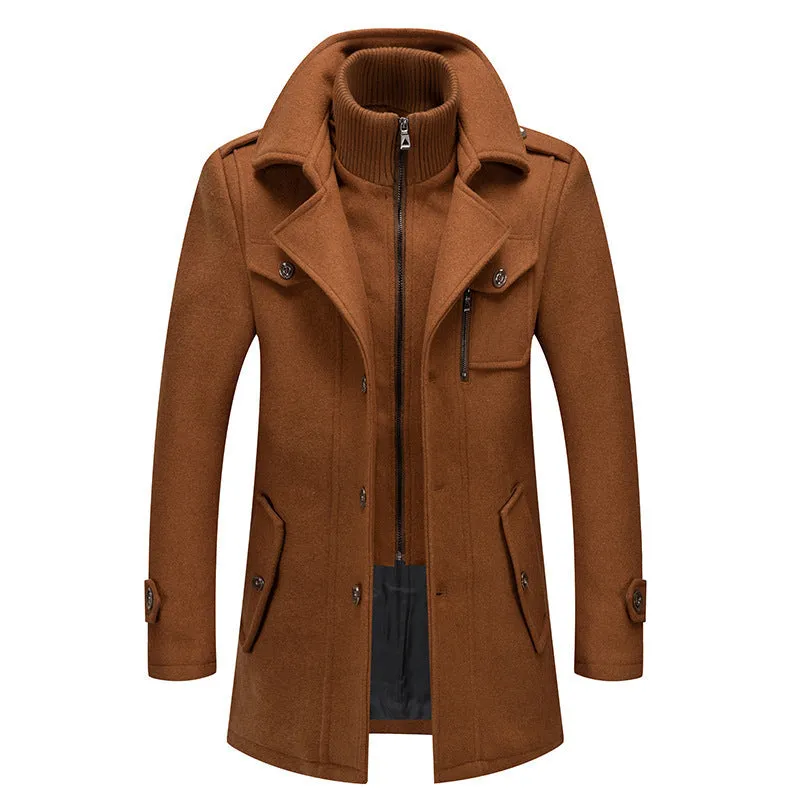 Fashionable Men's Woolen Coat