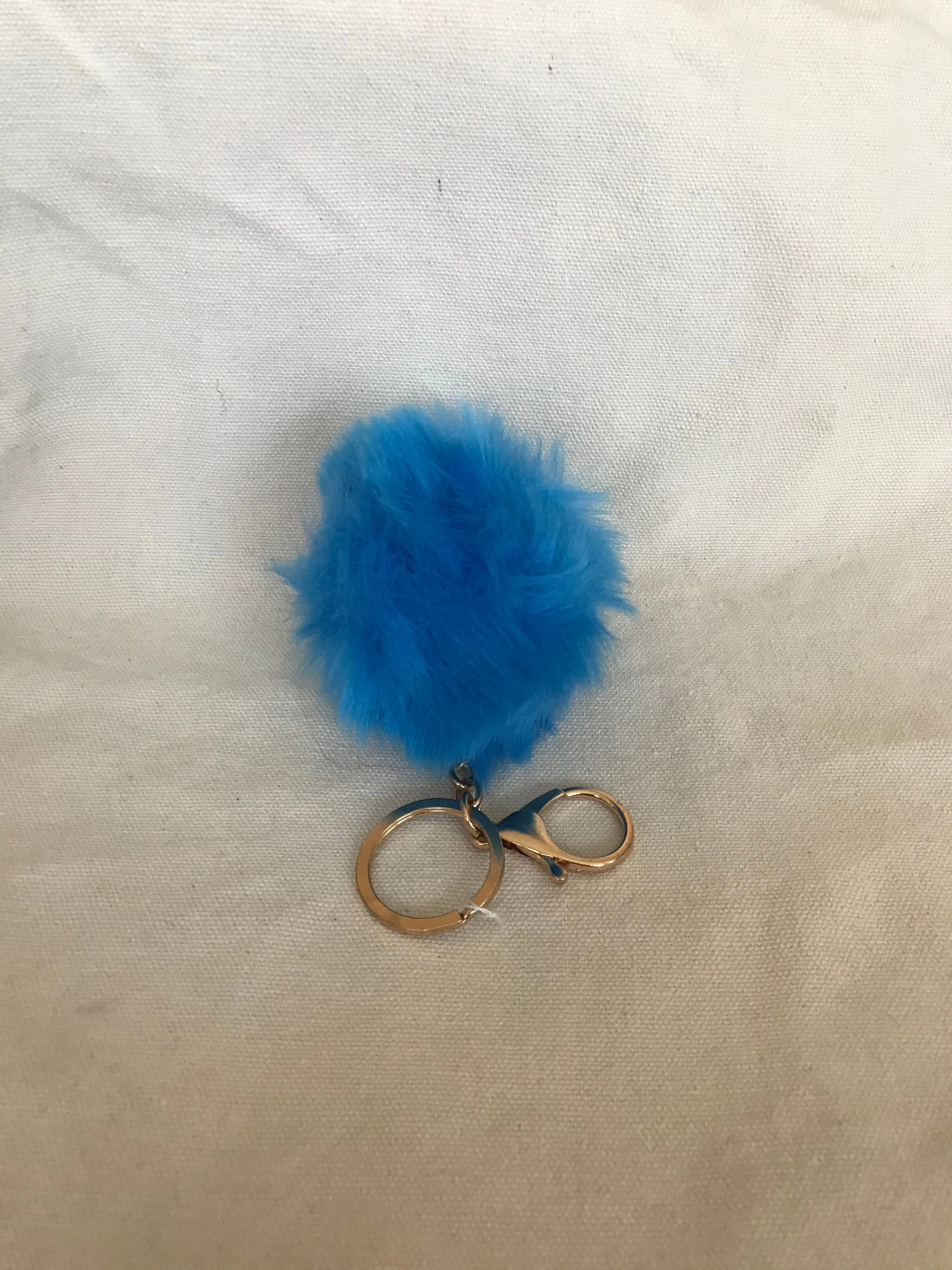 Faux Fur Pom Pom Keychains