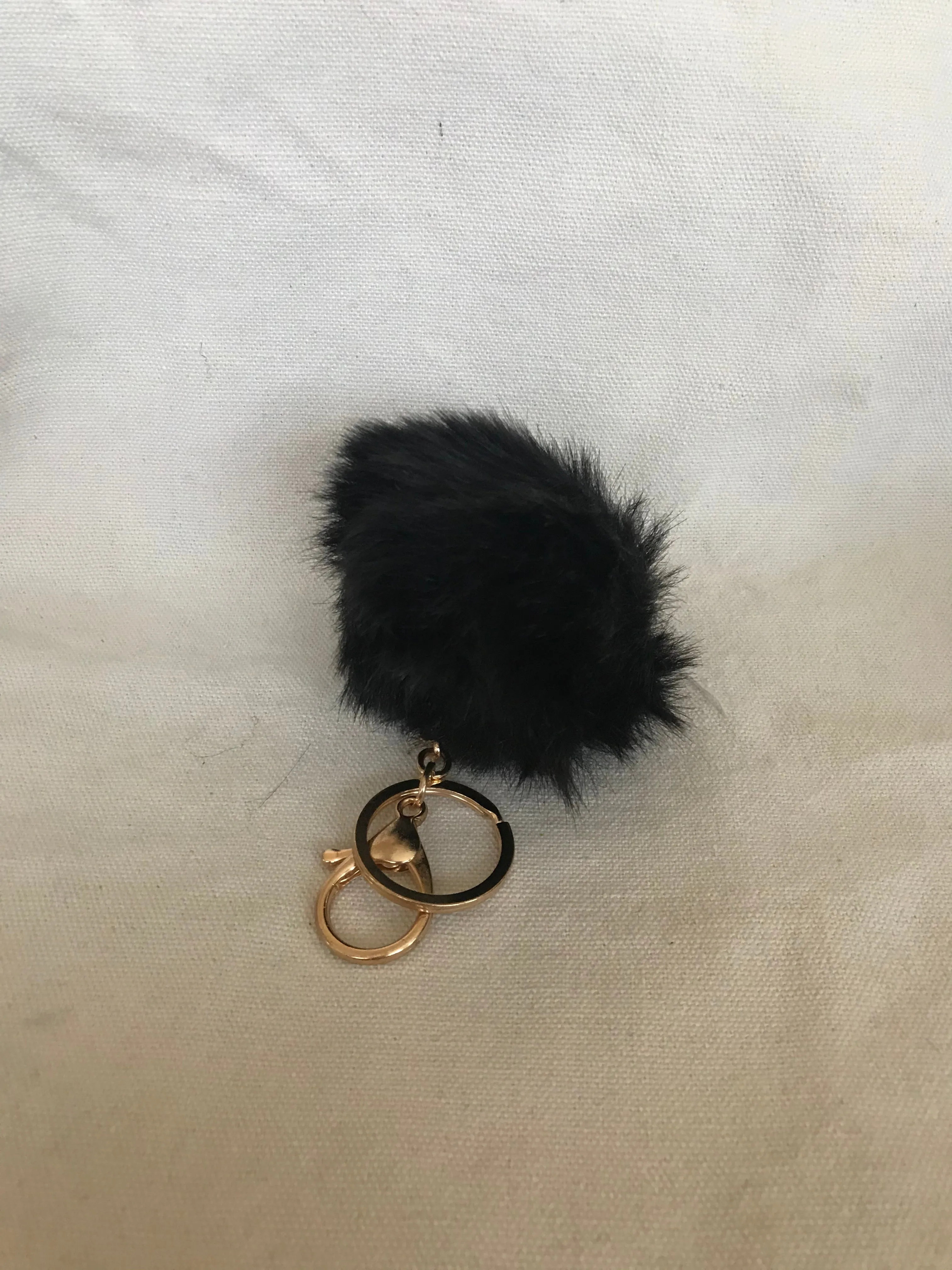 Faux Fur Pom Pom Keychains