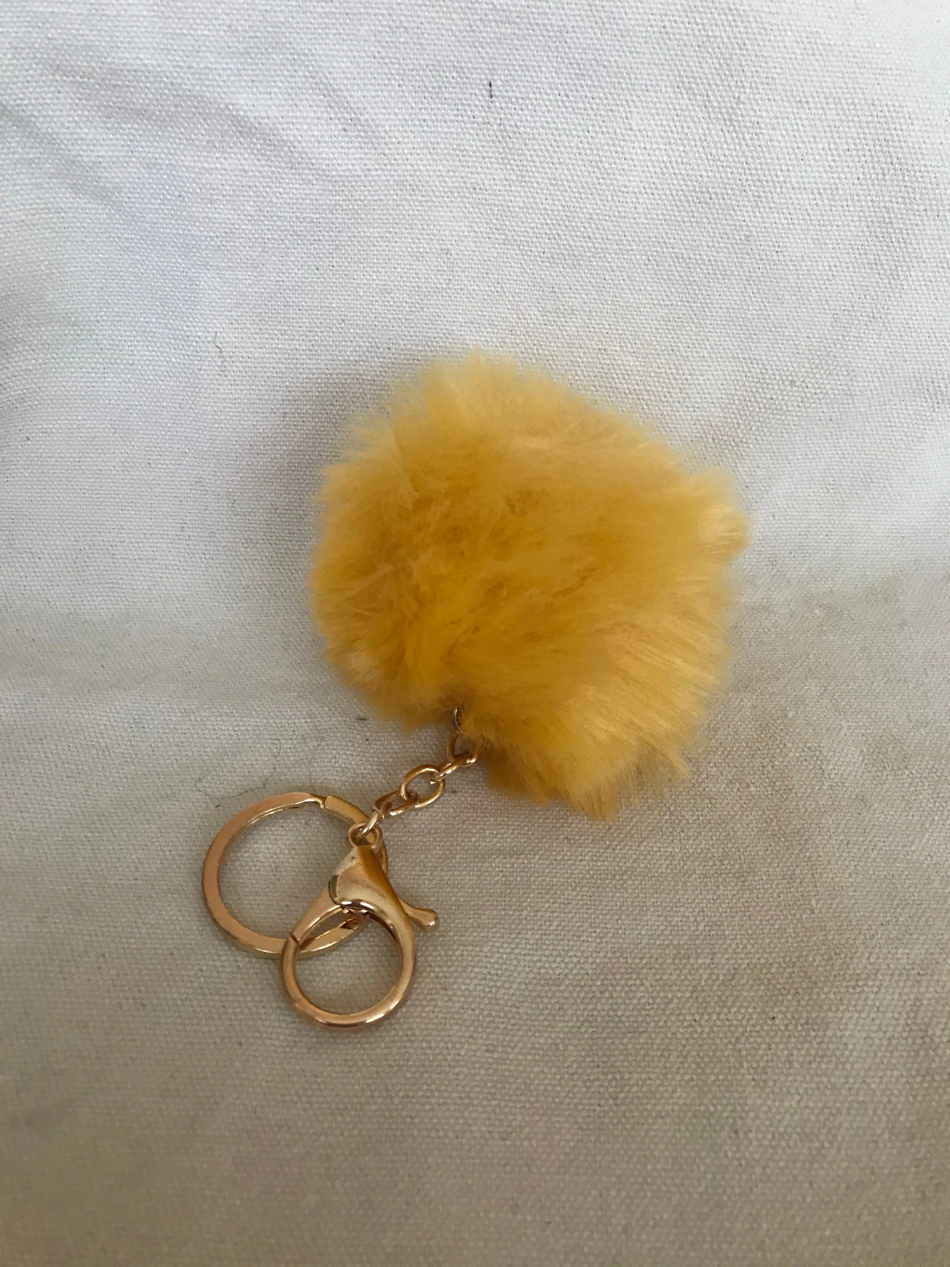 Faux Fur Pom Pom Keychains