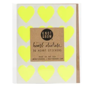 Heart Stickers (Neon Yellow)