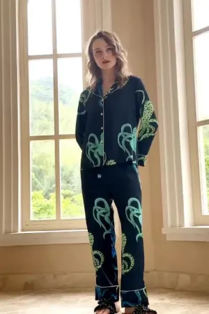 Octopus Print Pajama Set