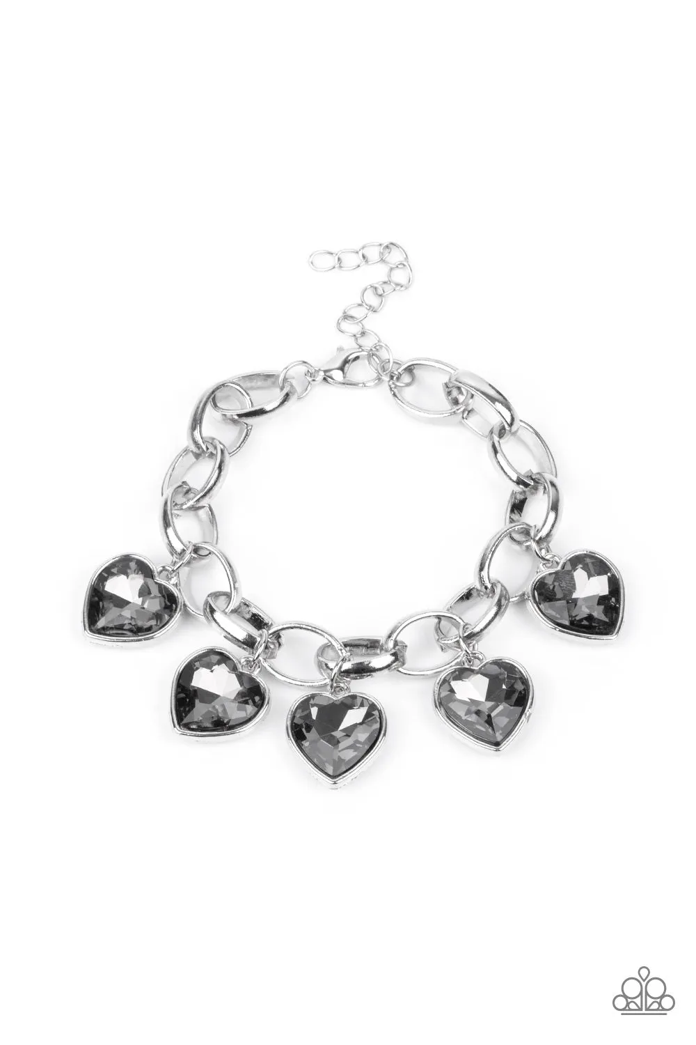 Paparazzi Candy Heart Charmer - Silver Heart Bracelet