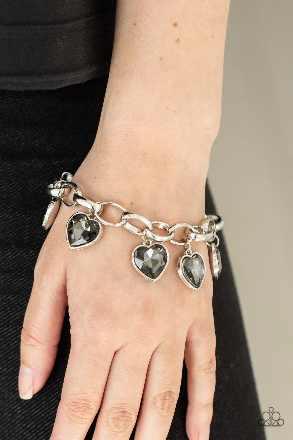 Paparazzi Candy Heart Charmer - Silver Heart Bracelet