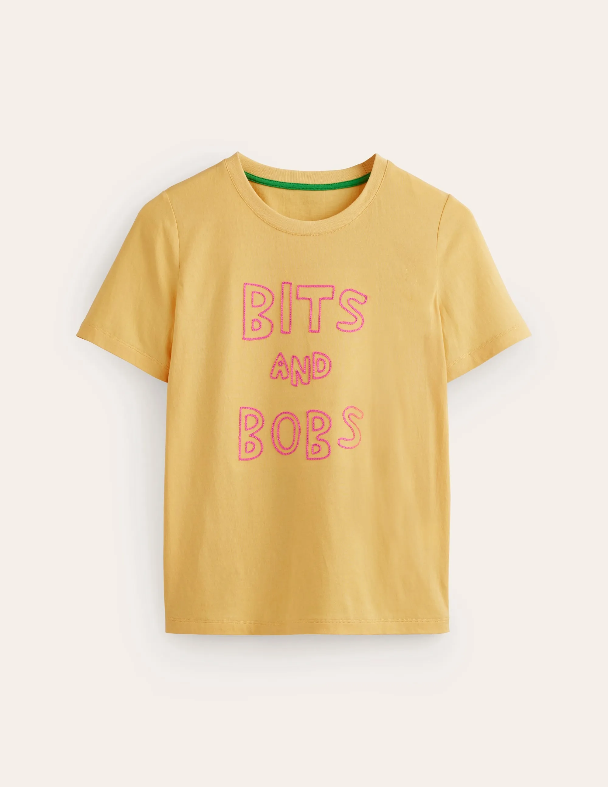Rosa Embroidered T-Shirt-Dusky Citron, Bits and Bobs