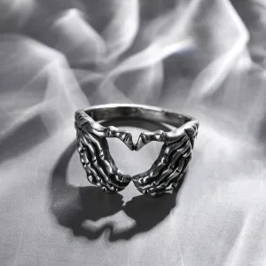 Samantha's Heart and Skull Ring