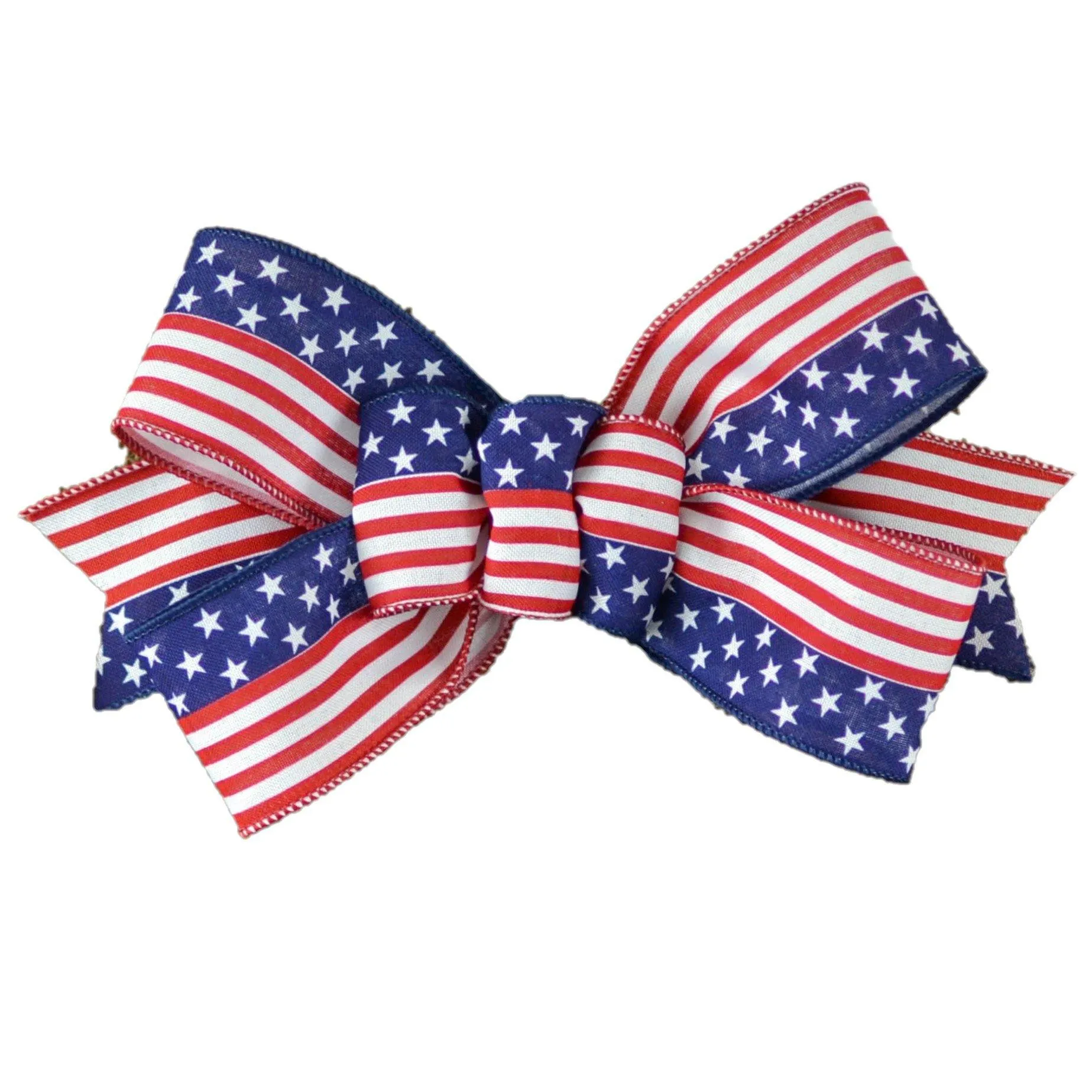 Stars Stripes Fourth of July Add On Wreath Bow