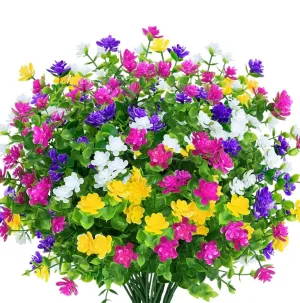 VRB DecTM Artificial Eucalyptus Flower Bunch for Home Decoration | Faux Flowers for Vases | Decoration Items for Home, Living Room | Restaurant Decoration and Craft (MIX COLOR, 4)