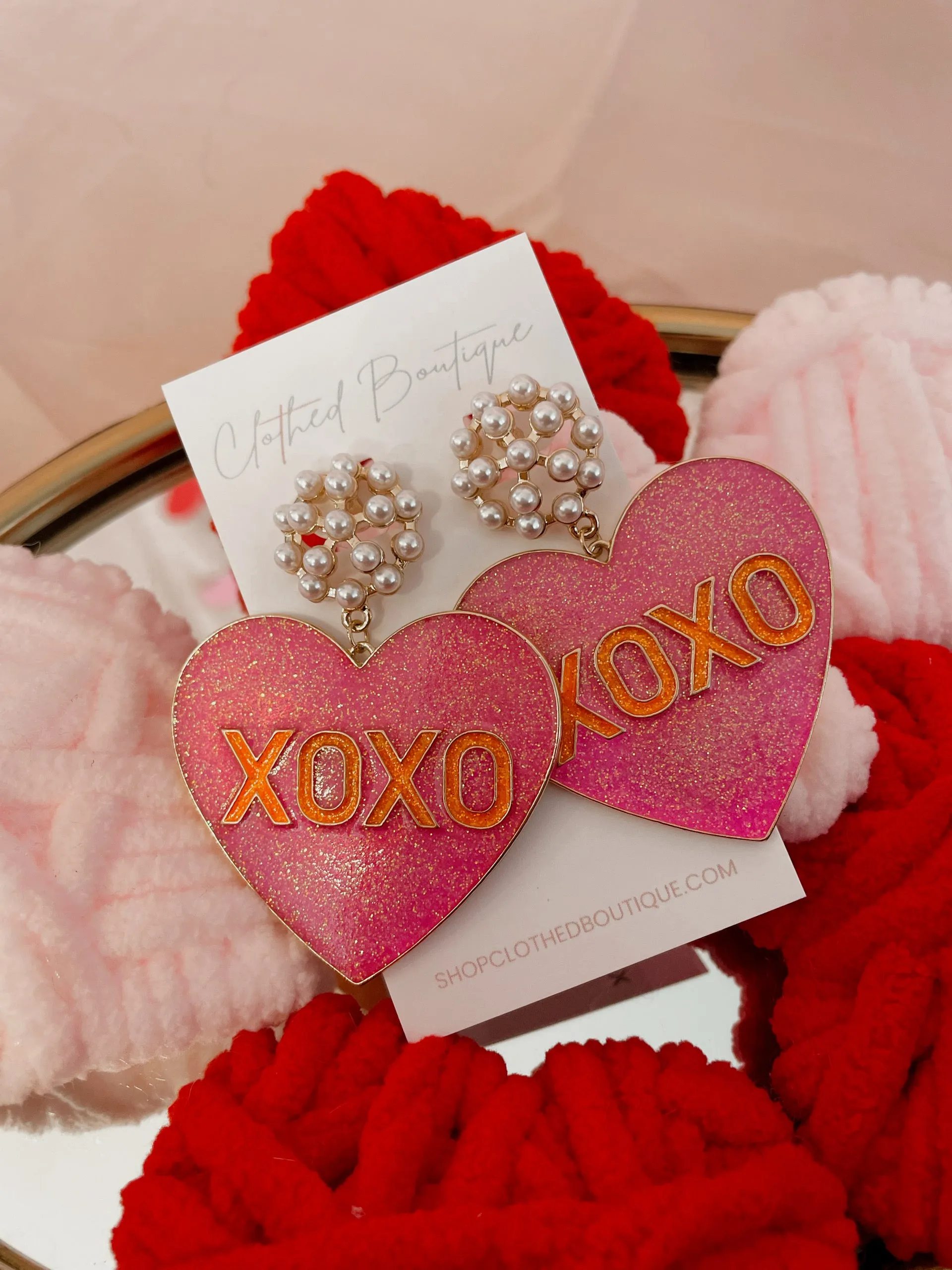 XOXO Pearl Detail Earrings